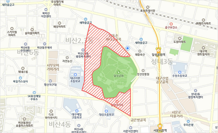 행복한 날뫼골 만들기 지도