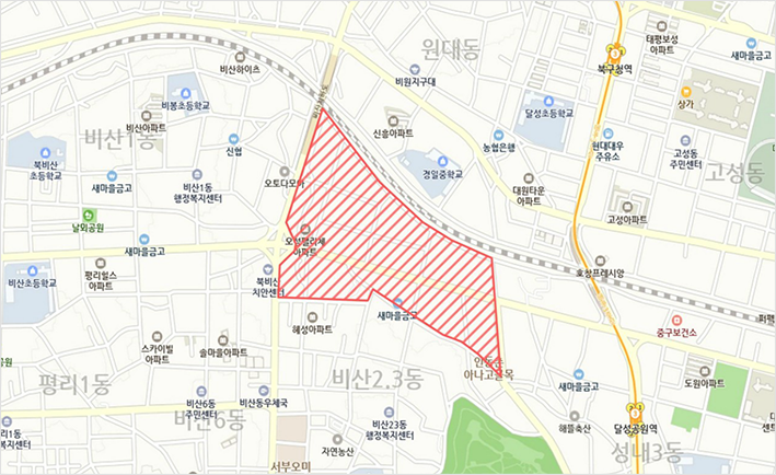 인동촌 백년마을 지도